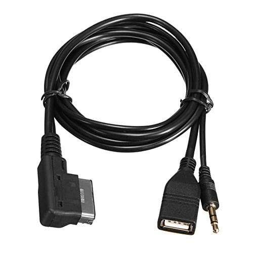 Qiilu Musik MDI AMI MMI Schnittstelle USB Ladegerät AUX Kabel für Audi A6L A8L Q7 A3 A4L A5 A1