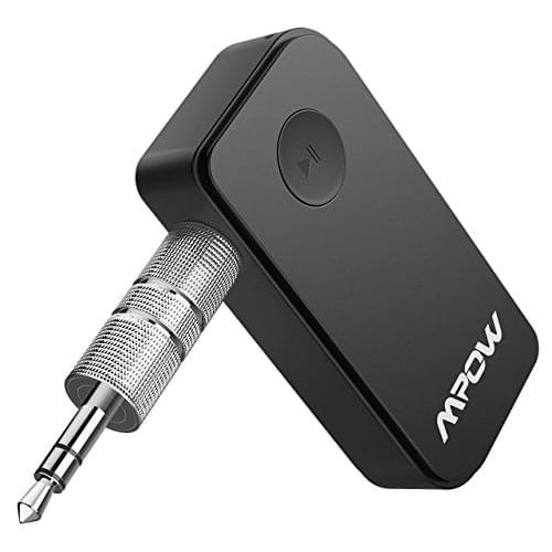 Mpow Bluetooth 4.1 Empfänger Drahtlos Bluetooth Receiver Tragbare Bluetooth Adapter Audiogeräte für KFZ Auto Lautsprechersystem mit Stereo 3.5 mm Aux Input- Schwarz
