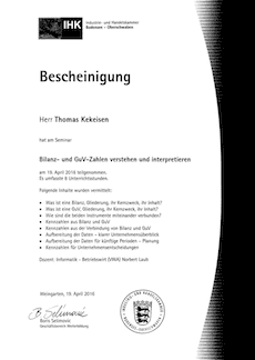 Weiterbildung: Bilanz- und GuV-Zahlen verstehen und interpretieren