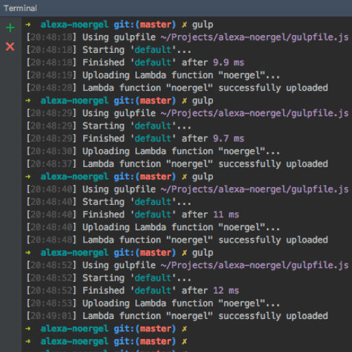 Aws lambda funktion automatisch per gulp script aktualisieren thomas