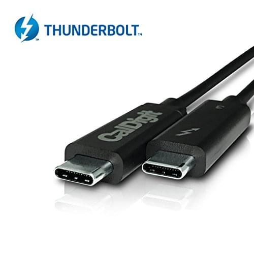 CalDigit Thunderbolt 3-Kabel (2,0 m) 40Gbps / Laden bei 100W / 5A / 20V / Aktiv [Zertifiziert] 2016 MacBook Pro Typ-C-kompatibel