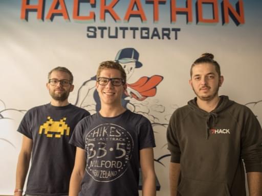 Das Socialbit-Team auf dem Hackathon Stuttgart 2016