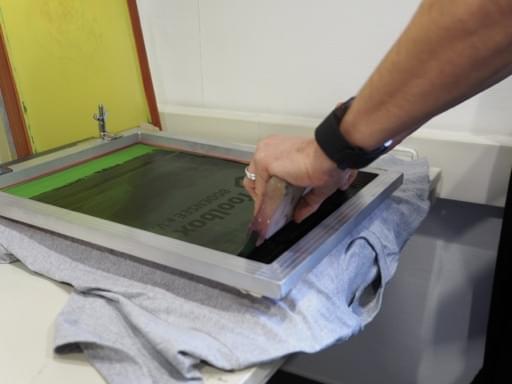 Ein Schnappschuss Siebdruck-Workshop